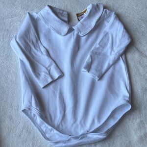Beaufort Bonnet White Baby Peter Pan Collar Bodysuit